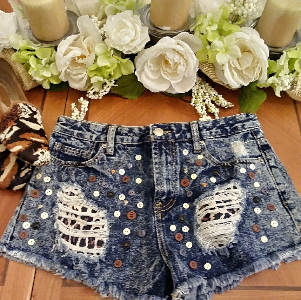 Destroyed Jean Shorts